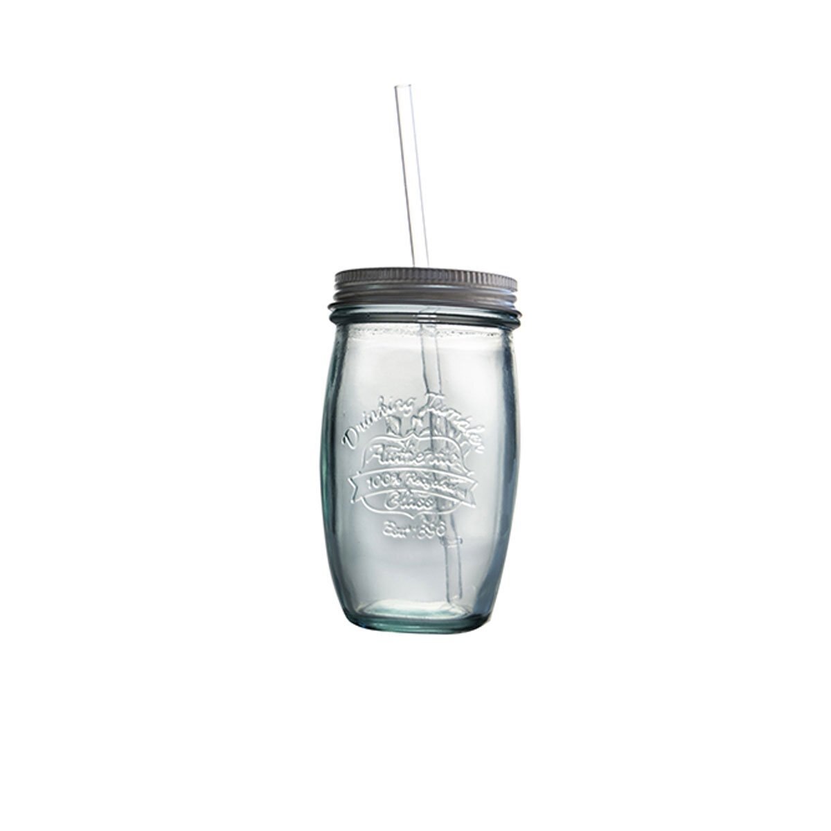 Vaso Rosa con Tapa y Pajita 450 Ml San Miguel