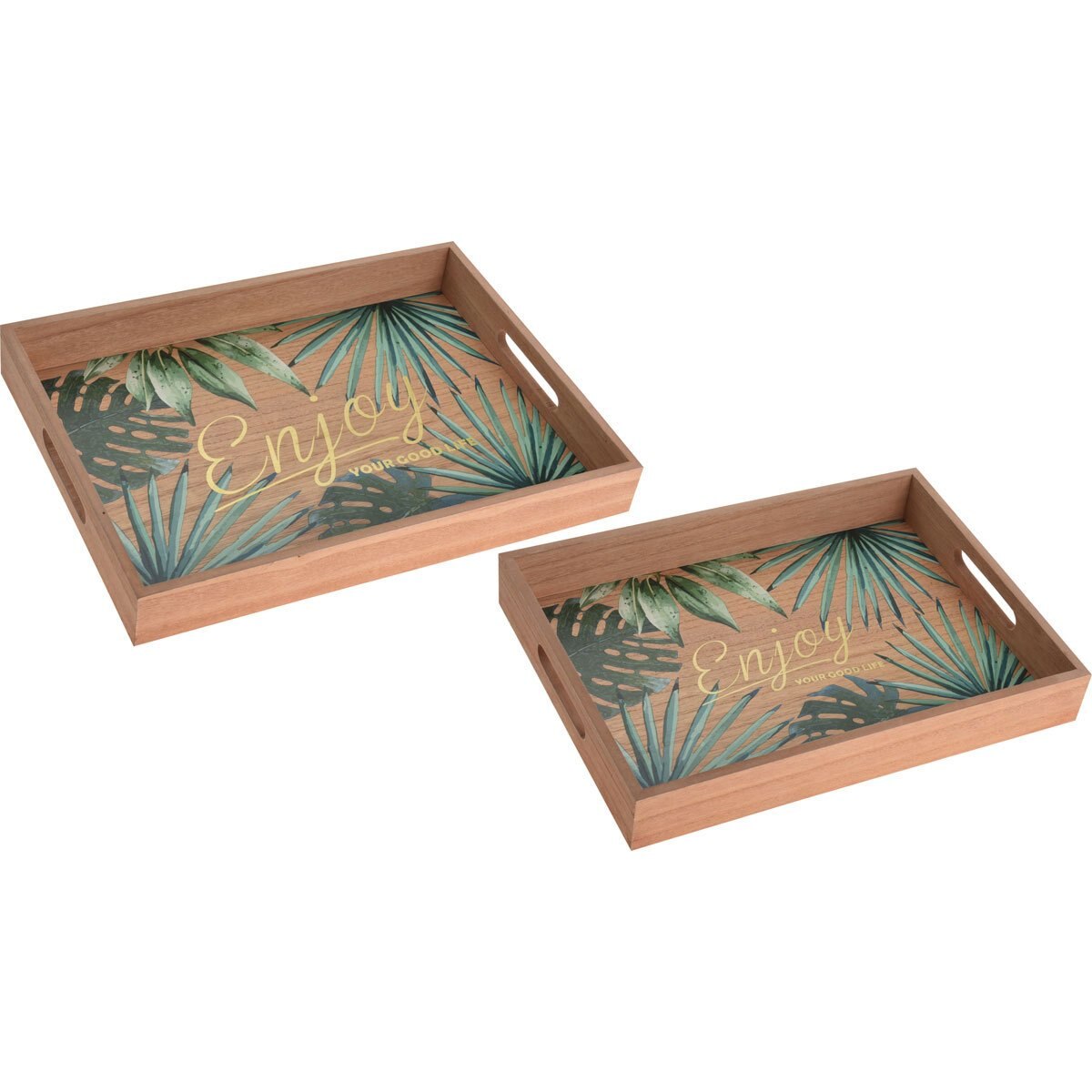 Set.2 Bandejas Mdf Decorada