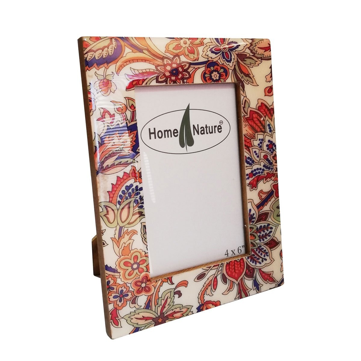 Home Nature Porta Retrato Madera Detalles Amarillos