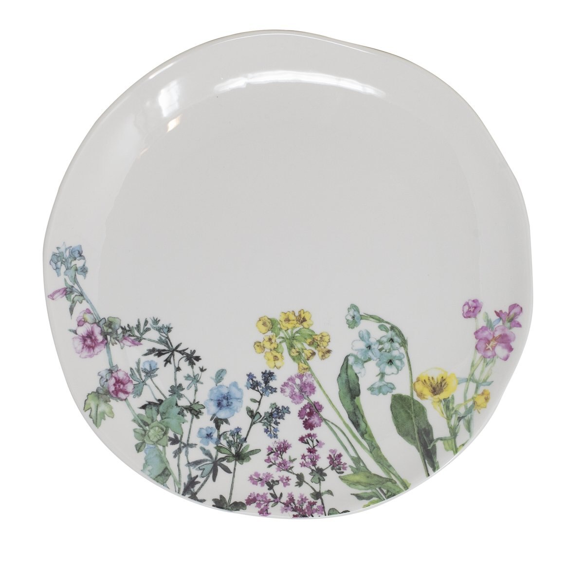 Plato Redondo 10.8" Floral Blue Harbor