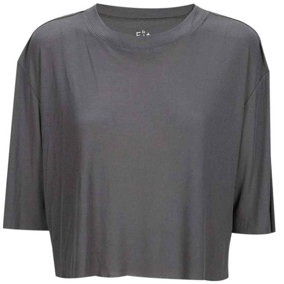 Playera Crop Acanalada For Intelligent Trainers - Dama
