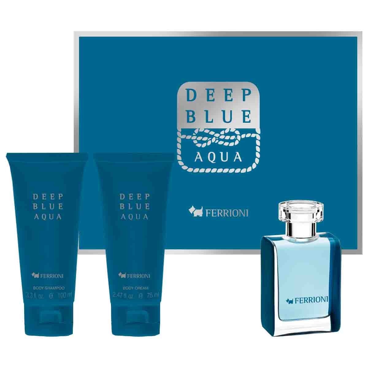 Estuche para Caballero Ferrioni Deep Blue Aqua Edt 100 Ml
