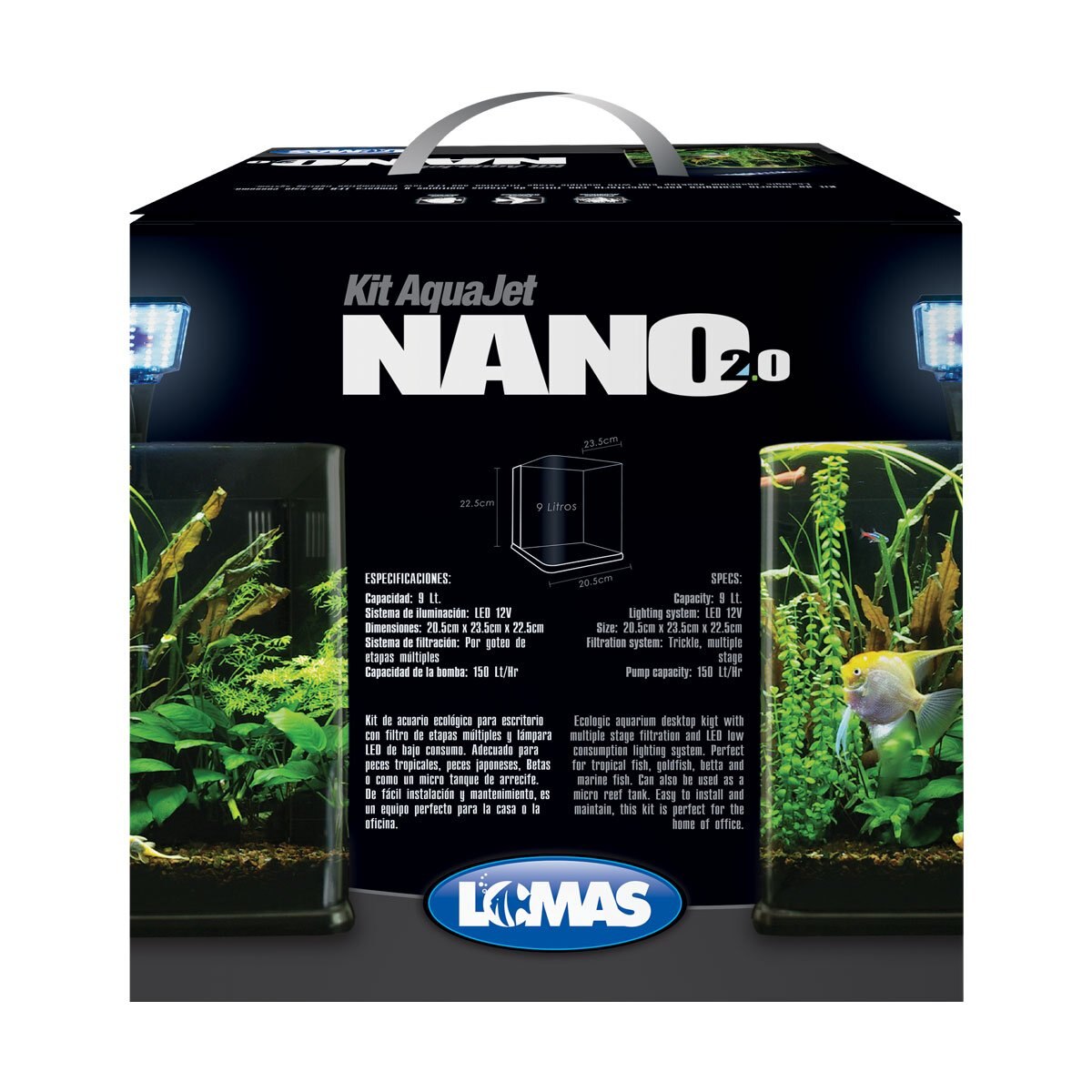 Acuario Nano Cubo de 9 Lt Acuario Lomas