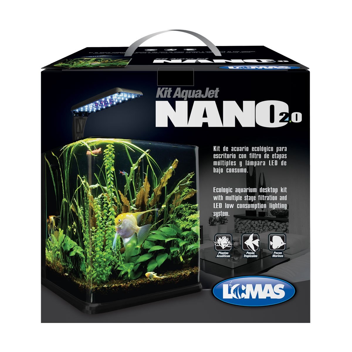 Acuario Nano Cubo de 9 Lt Acuario Lomas