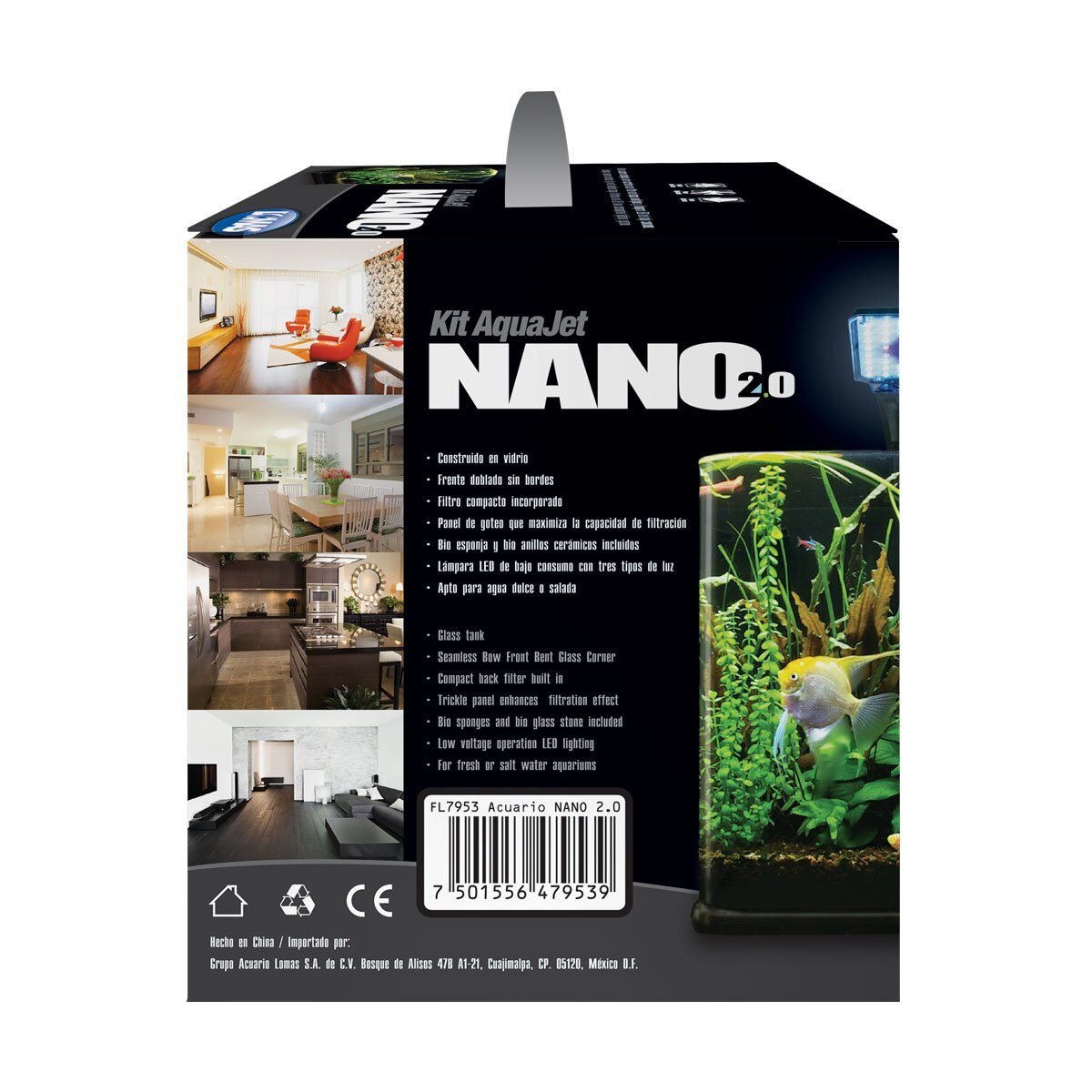 Acuario Nano Cubo de 9 Lt Acuario Lomas