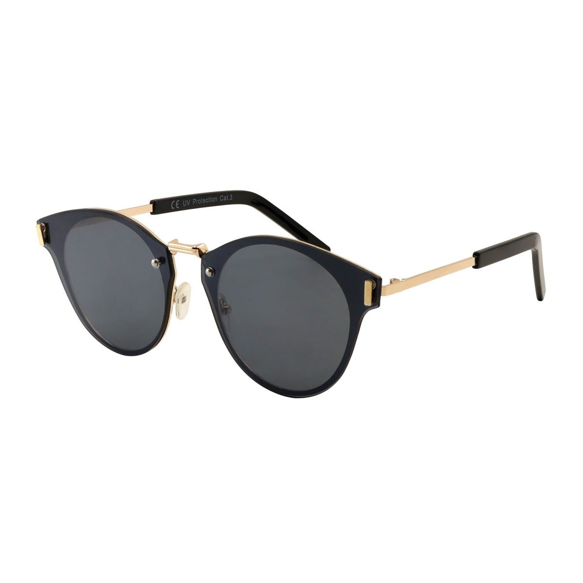 Lentes Cat Eye Dorado Flash Negro Emanuel Ungaro