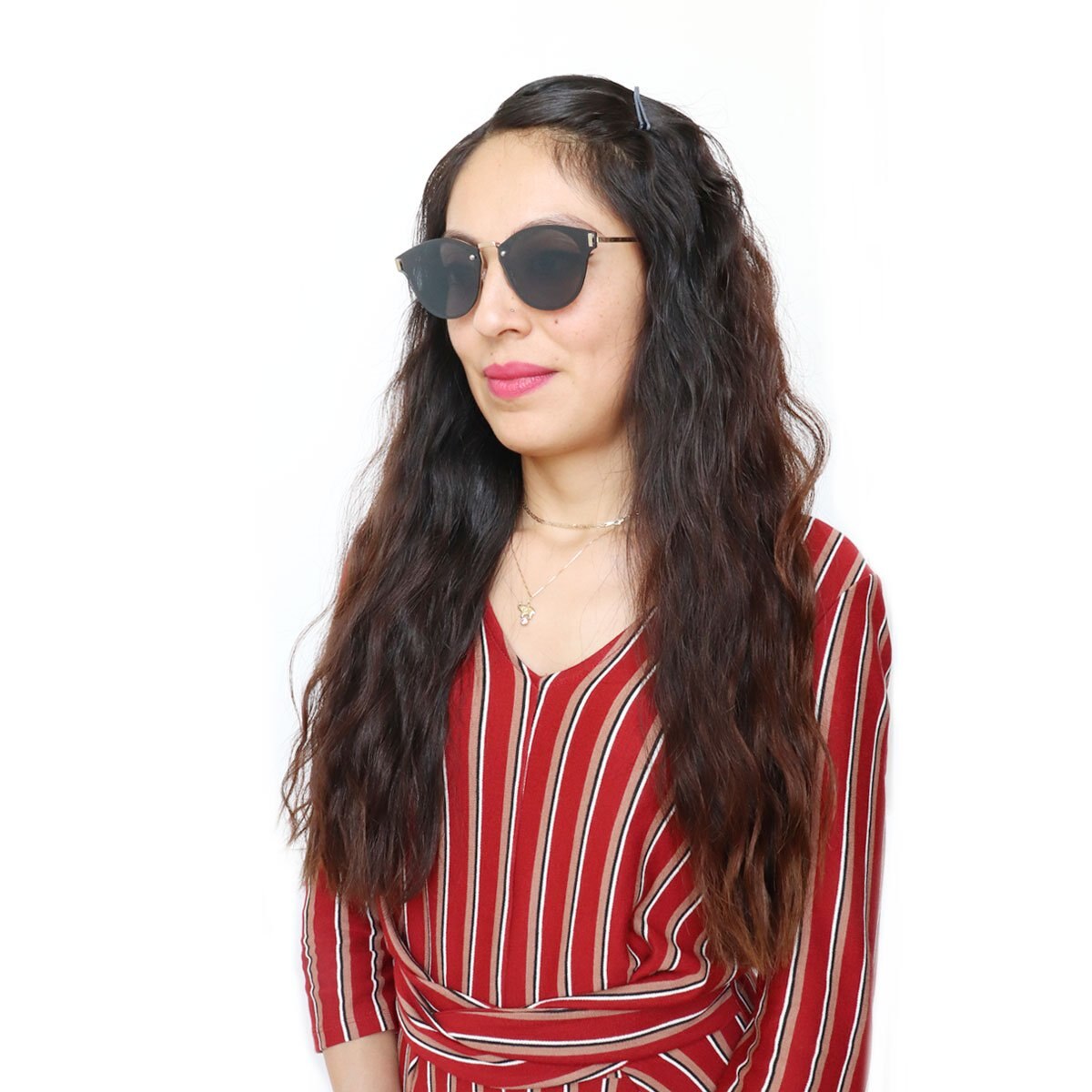 Lentes Cat Eye Dorado Flash Negro Emanuel Ungaro