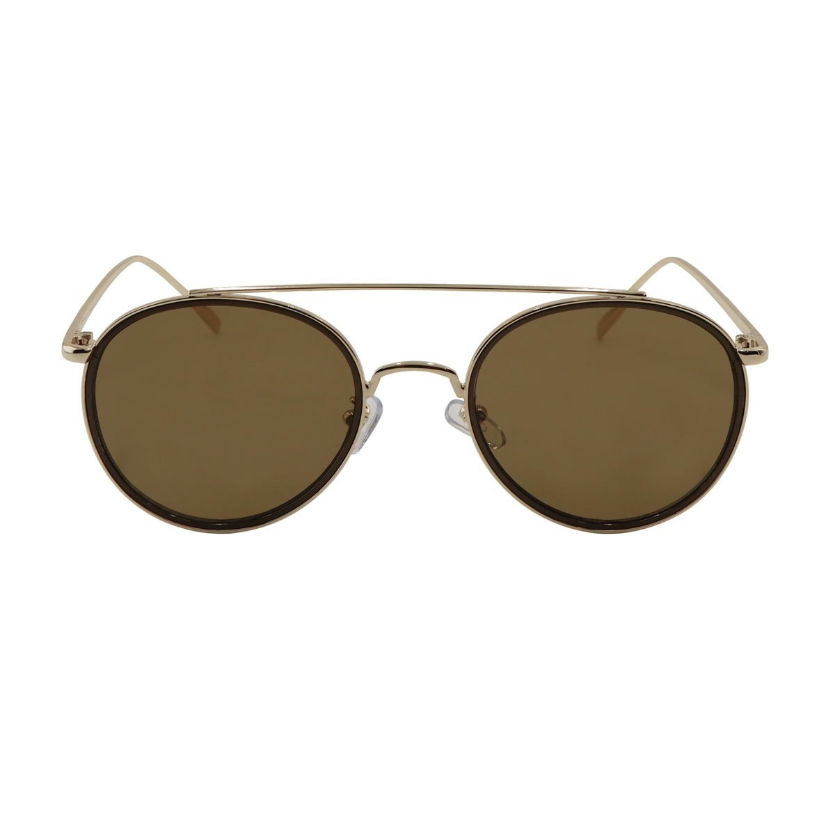 Lentes Rnd Mtl Dorado Micas Café Emanuel Ungaro
