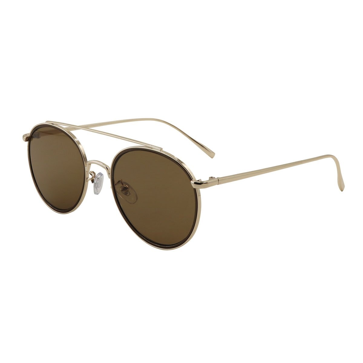 Lentes Rnd Mtl Dorado Micas Café Emanuel Ungaro