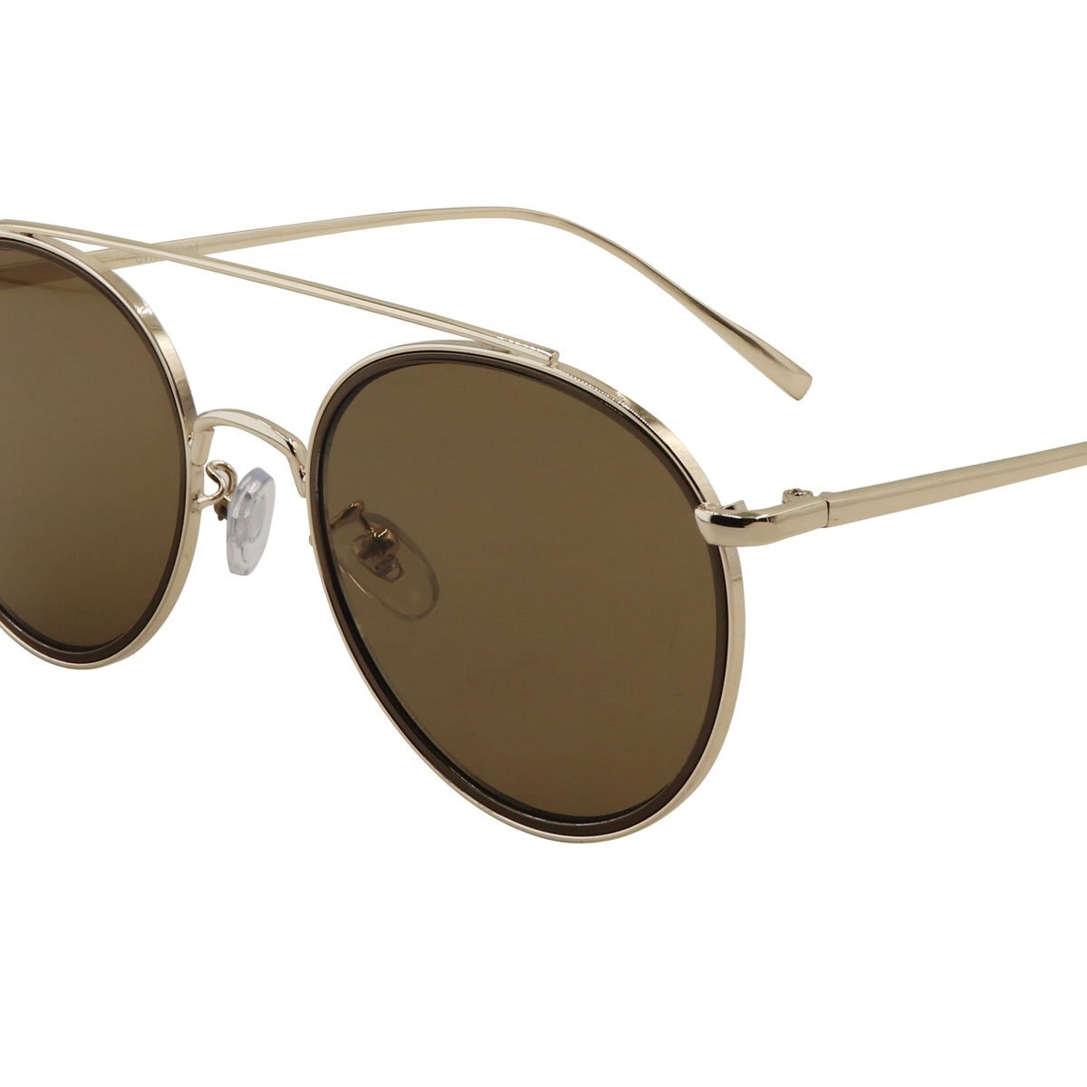 Lentes Rnd Mtl Dorado Micas Café Emanuel Ungaro