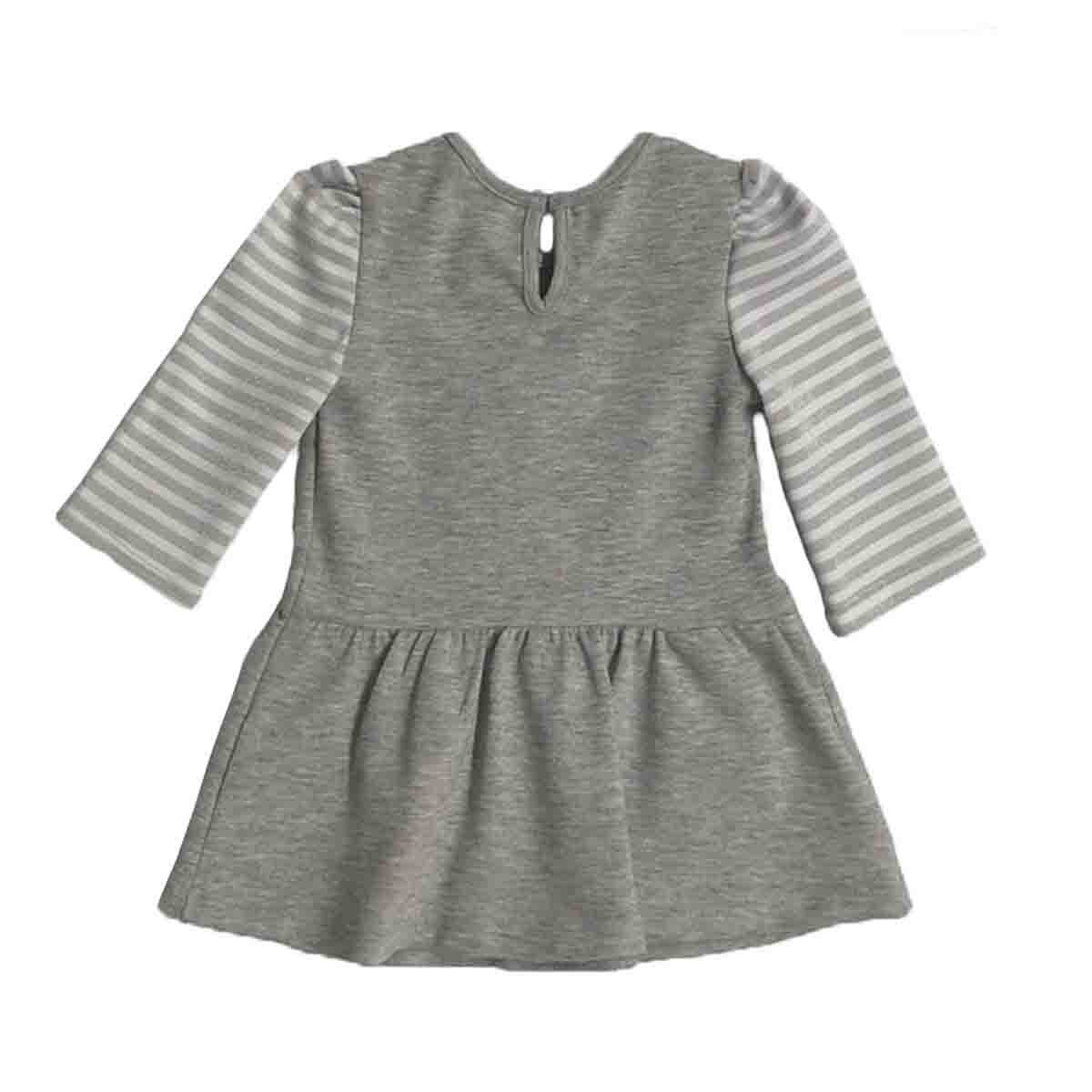 Vestido Gris Bordado Conejo Coccolato para Bebé
