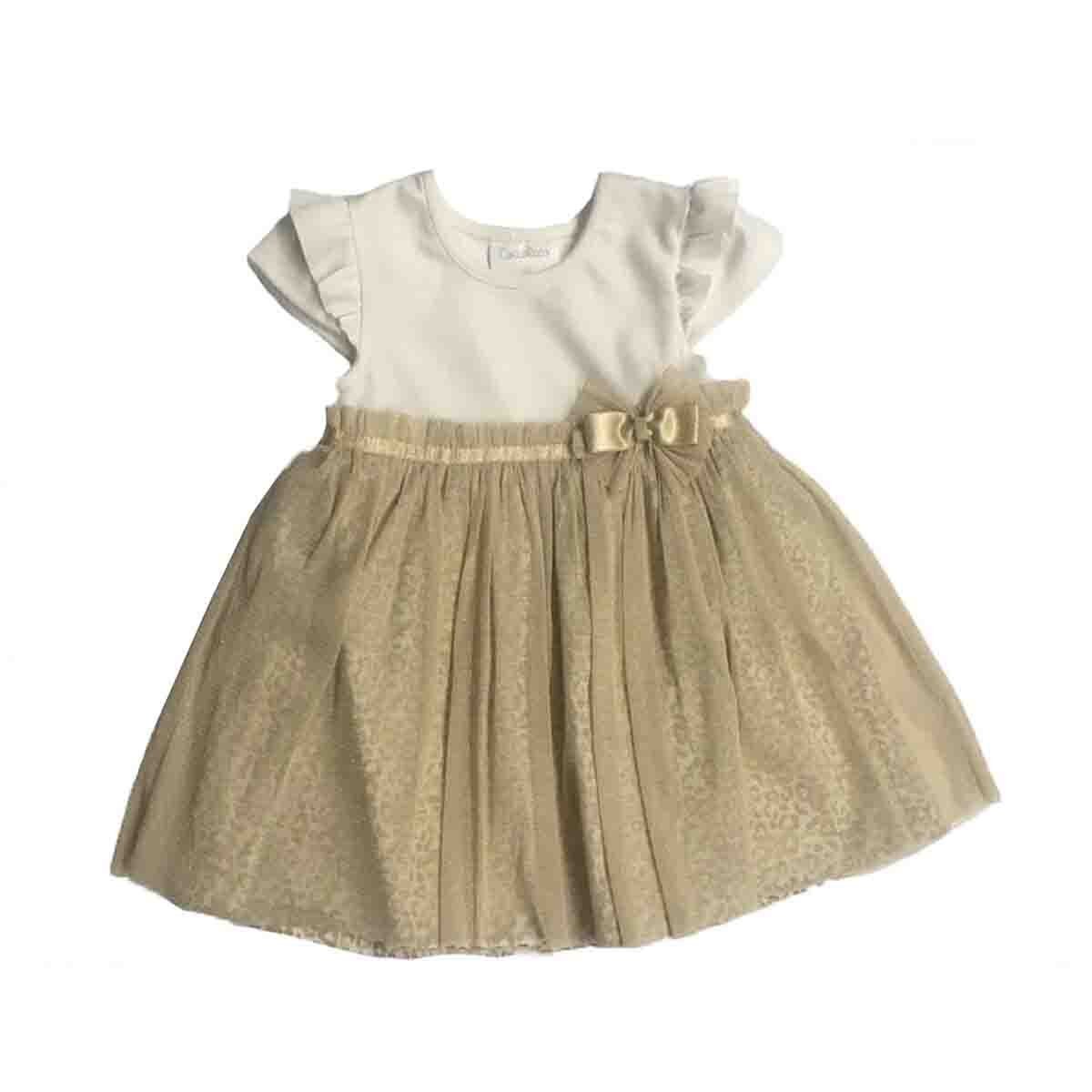 Vestido Blanco Dorado Coccolato