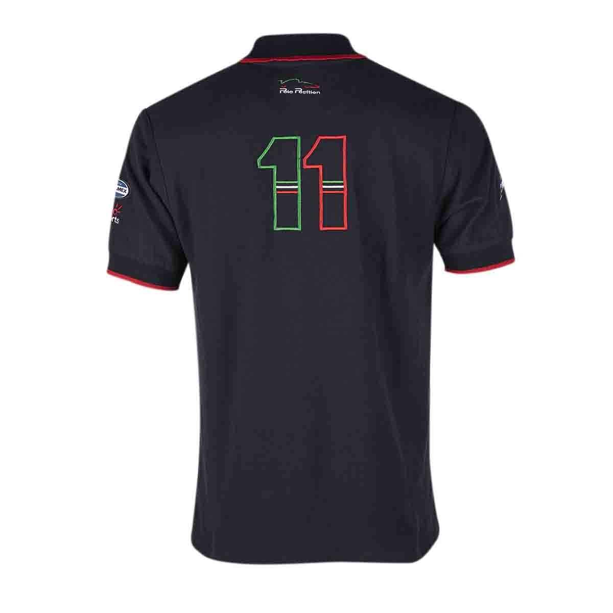 Polo Casual para Caballero Marino Blanco Checo 19 Pole Position