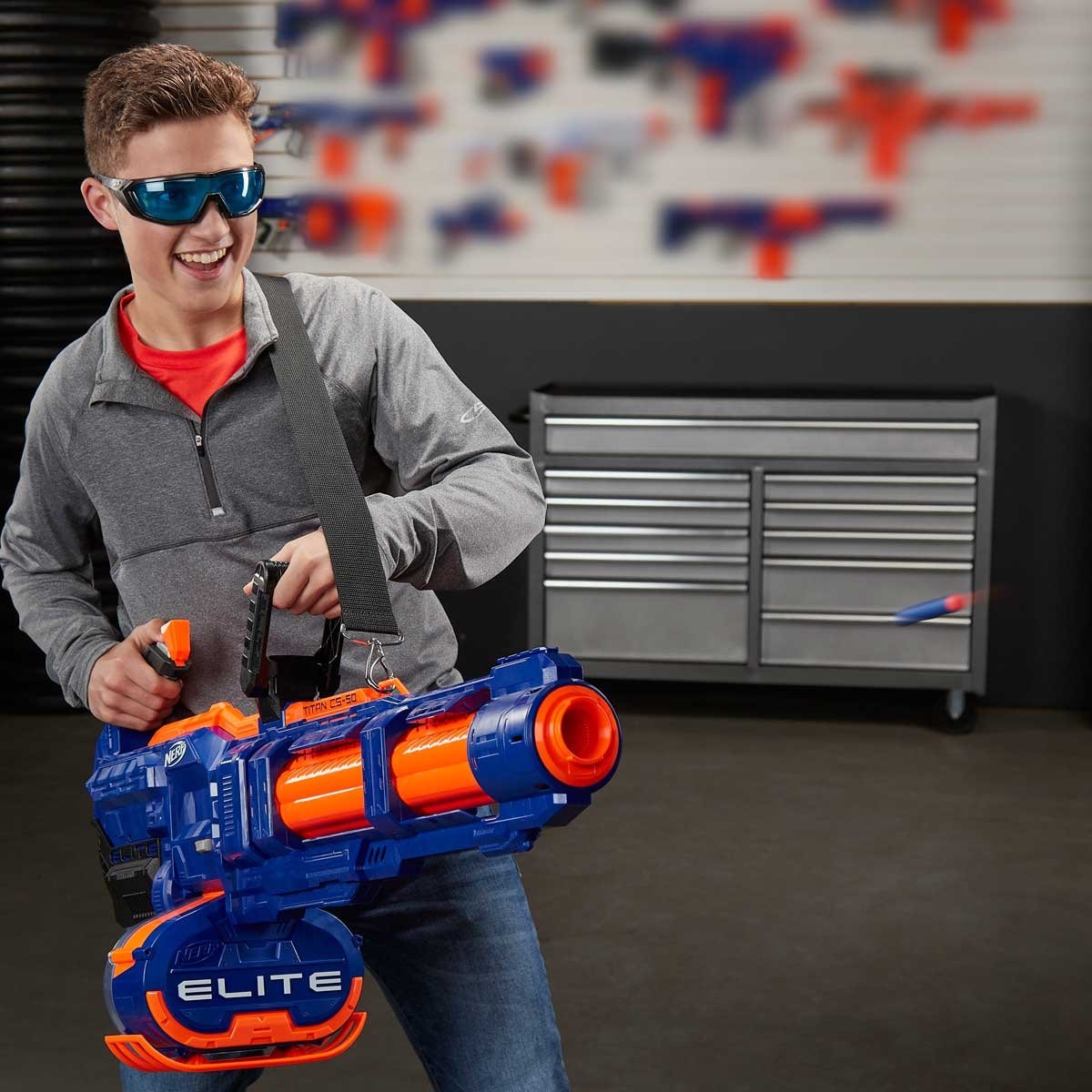 Nerf Elite Titan Lanzador Motorizado Cs-50 Hasbro