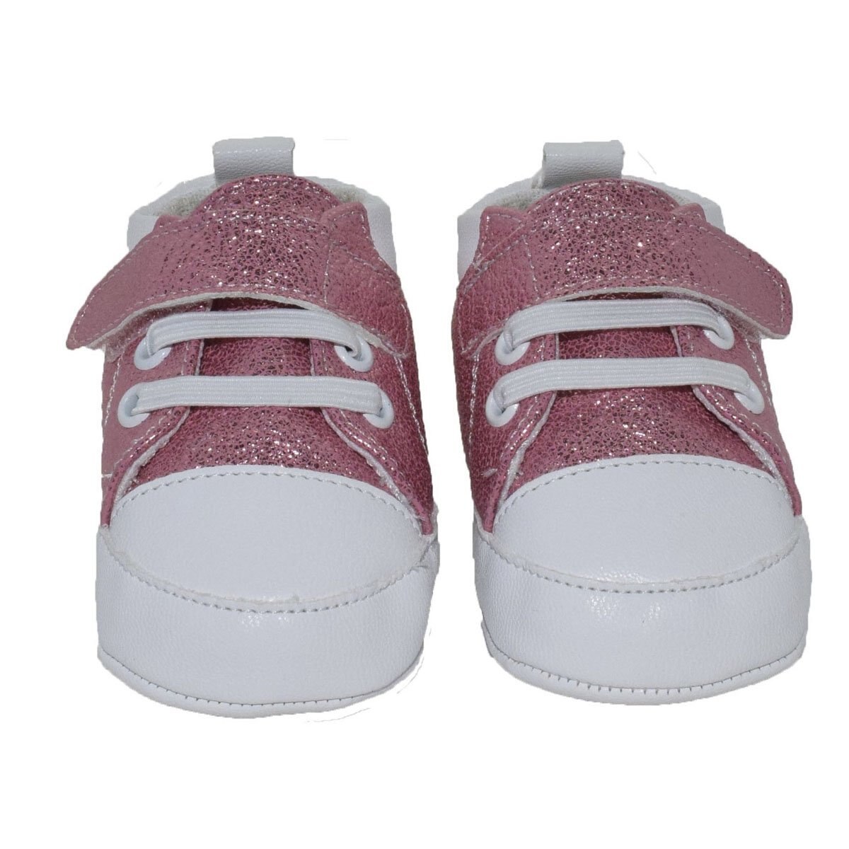 Tenis con Brillos y Velcro Rosa Melokoton para Niña