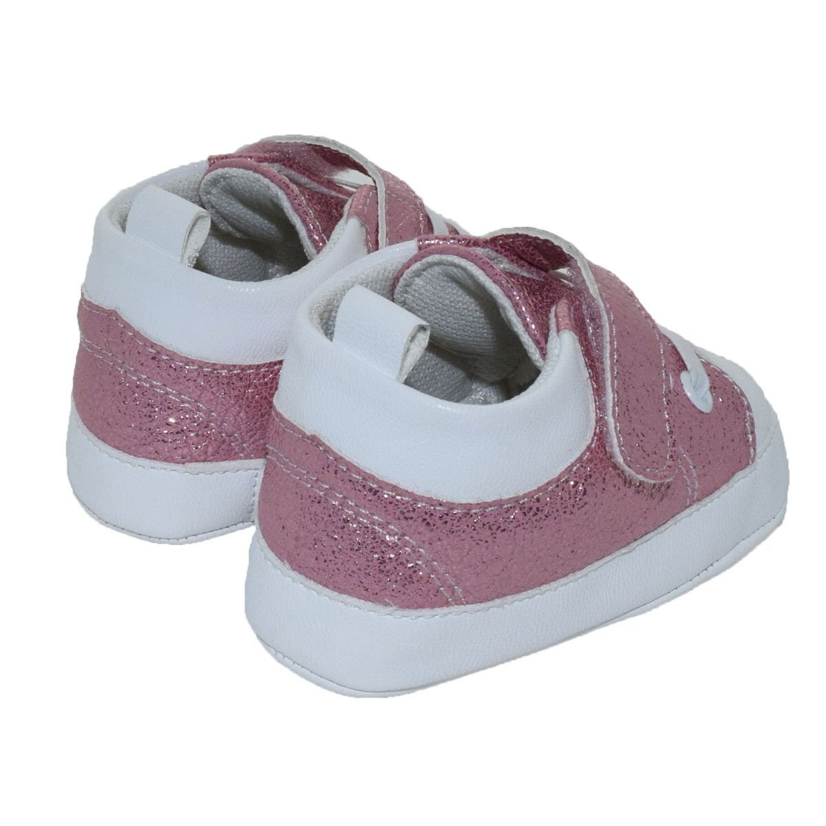 Tenis con Brillos y Velcro Rosa Melokoton para Niña