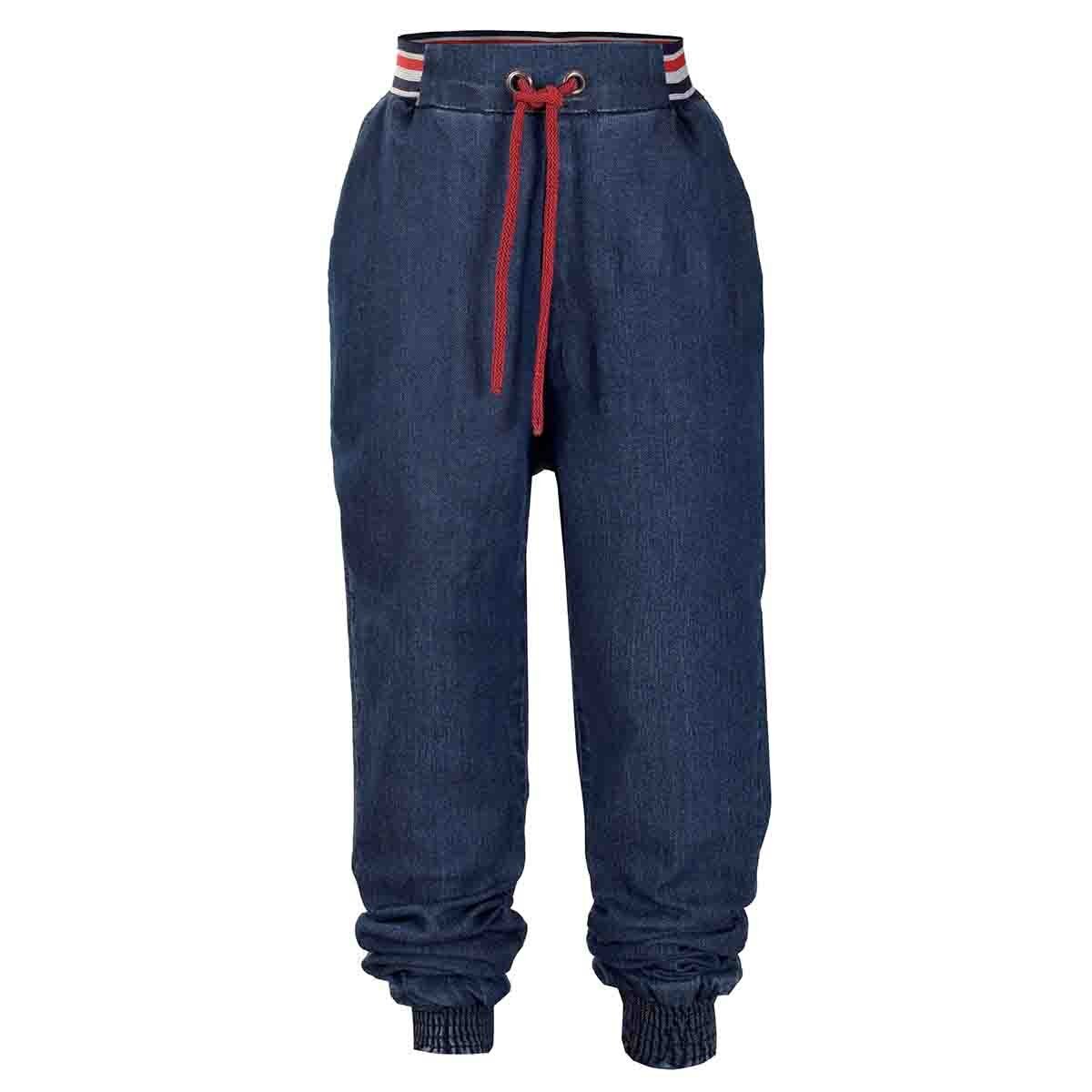 Pantalón de Mezclilla con Elástico en Contraste Studio si