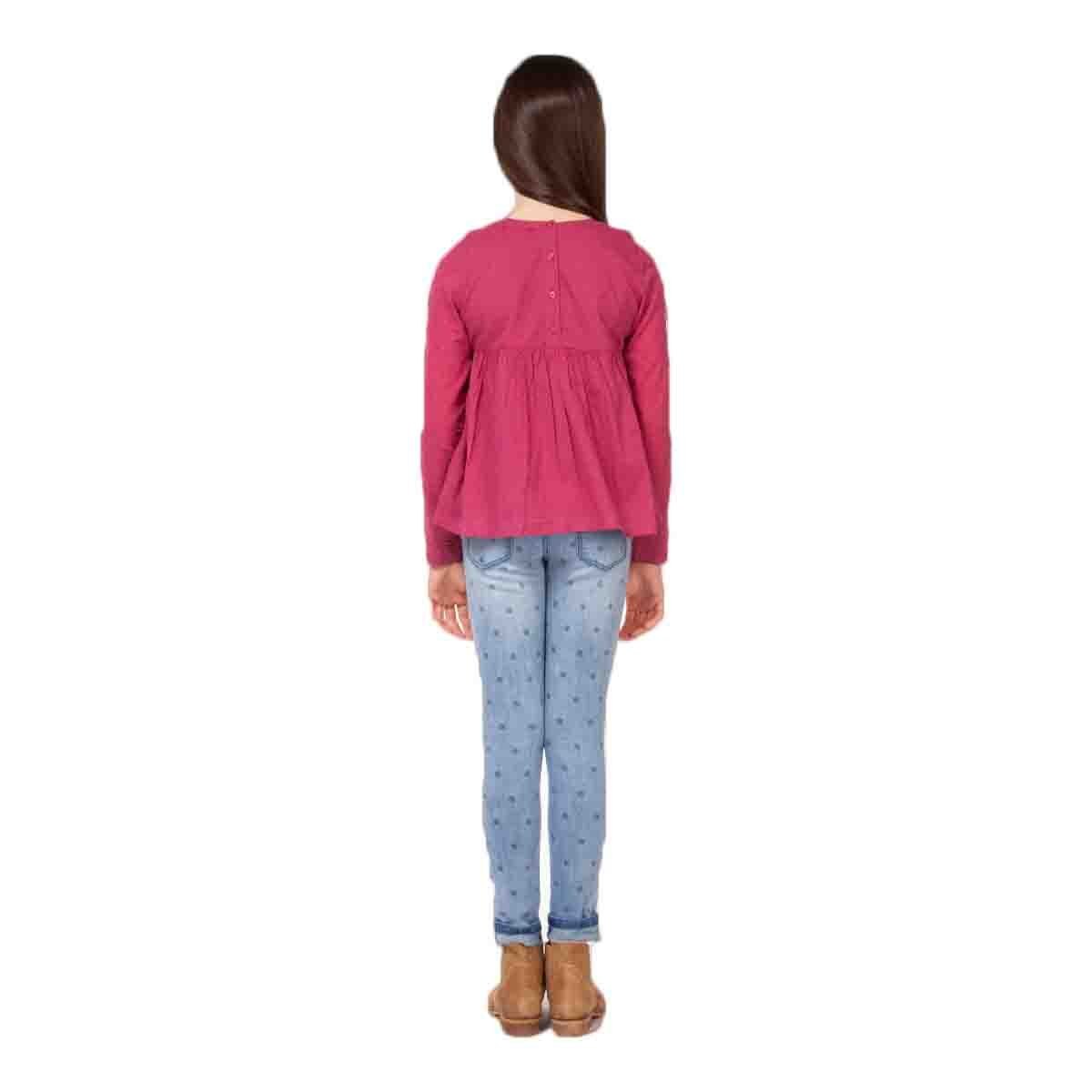 Blusa Manga Larga Fuchsia Dex para Niña