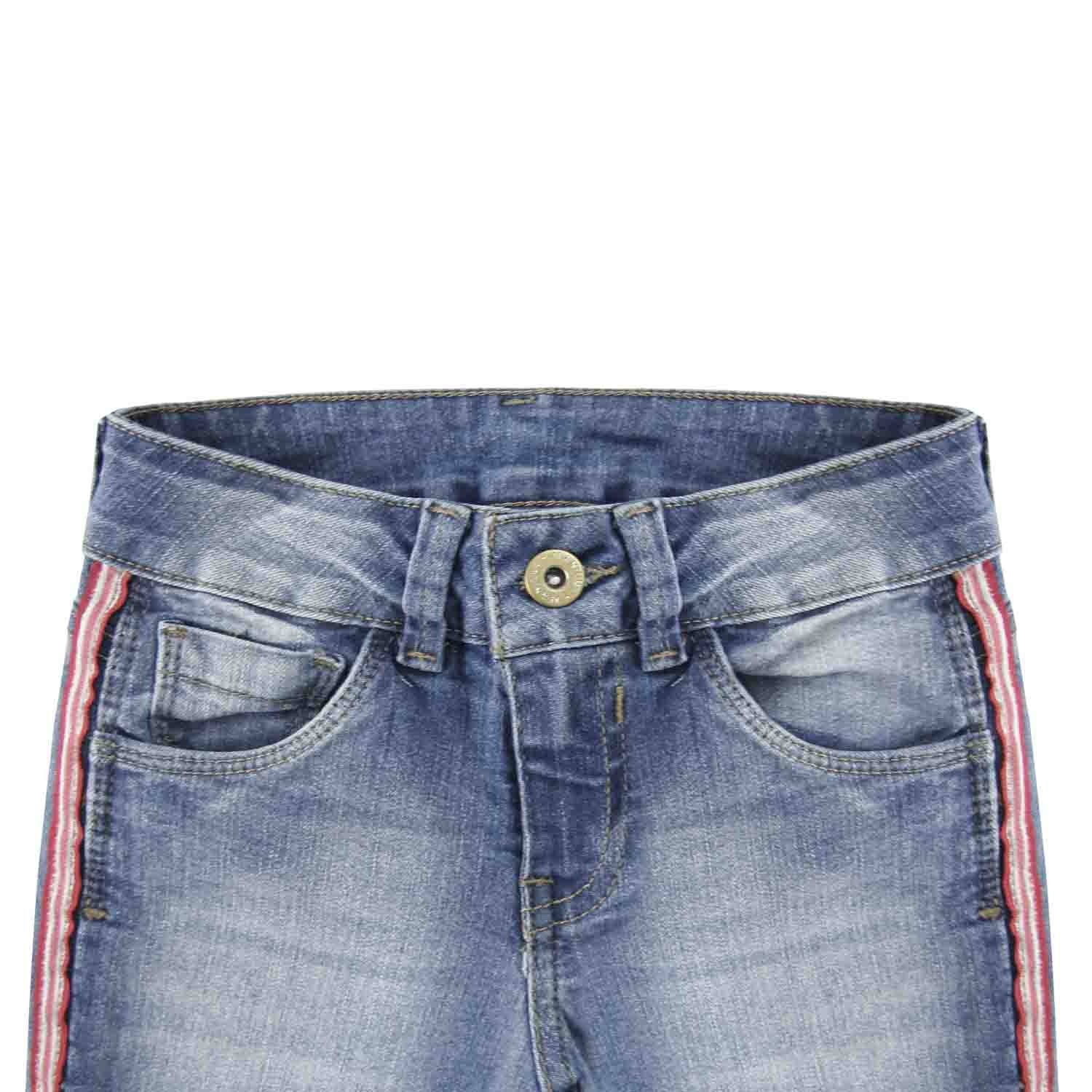 Jeans Skinny con Destruccion Y Pedrerial Jeanious para Niña