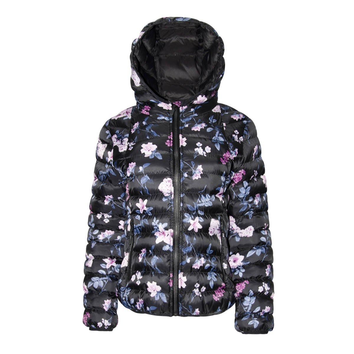 Chamarra con Capucha Estampada de Flores Greenlander