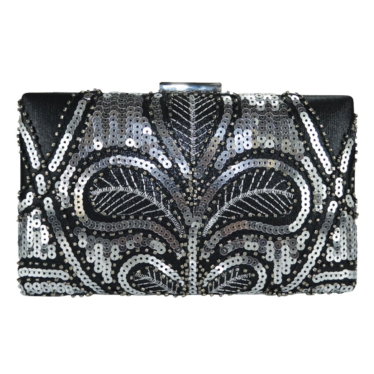 Cartera de Noche con Brillos Y Pedrería Huser para Dama
