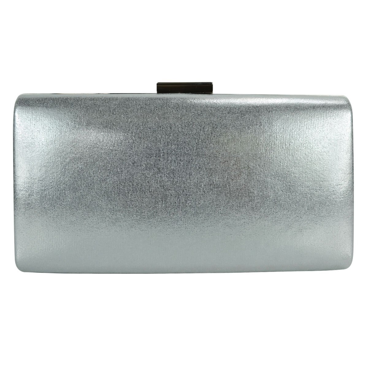 Cartera Plateada de Noche con Brillos Y Pedrería Huser para Dama