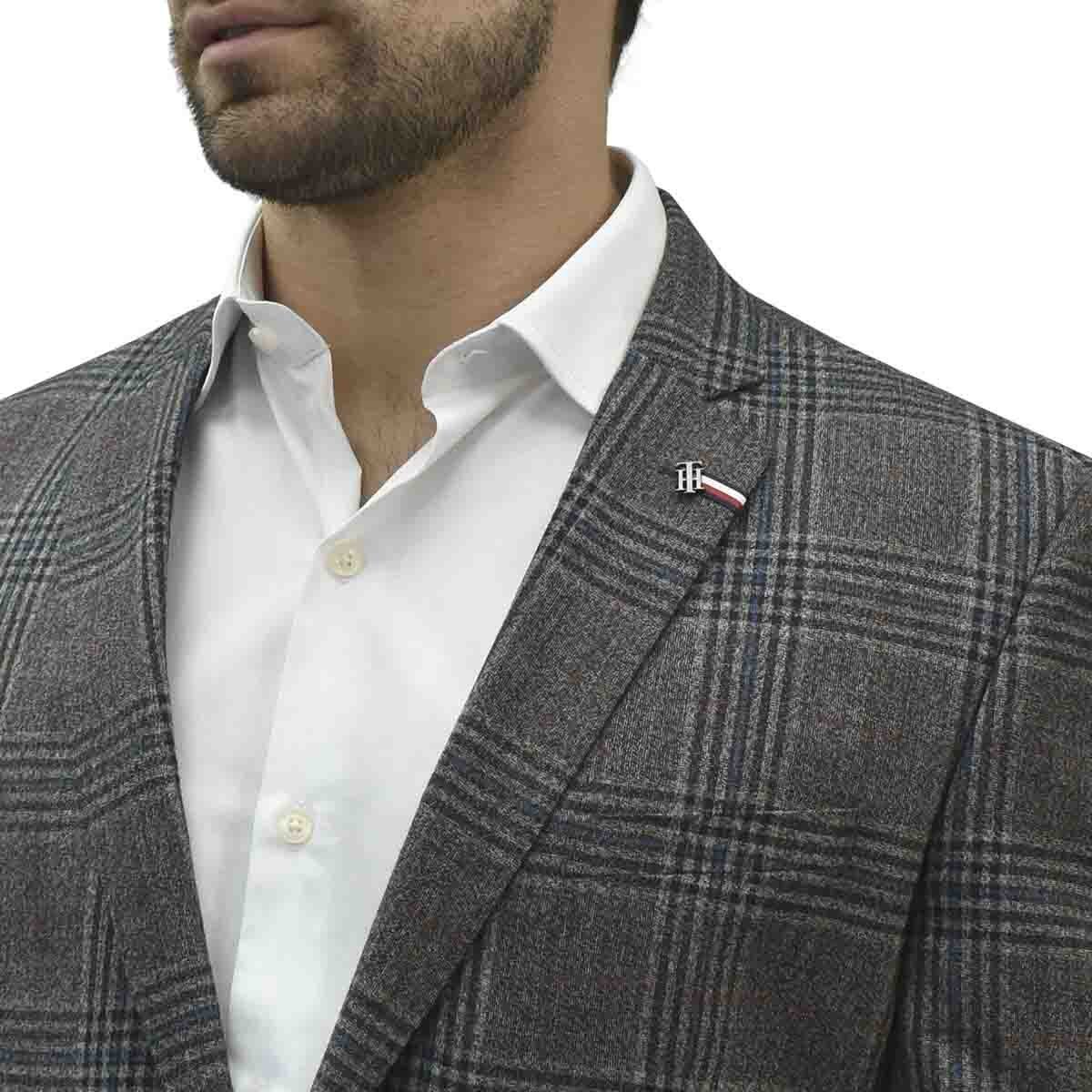 Saco Slim Gris Combinado Tommy Hilfiger