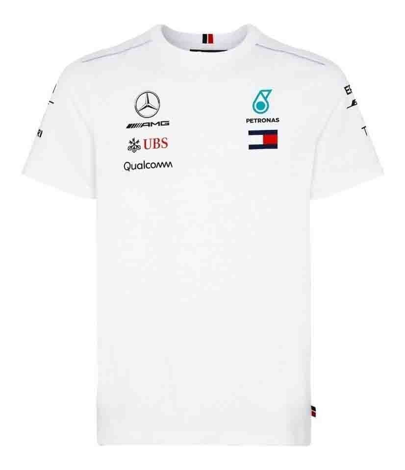 Playera Caballero Mercedes Petronas Team F1 Blanco Branded