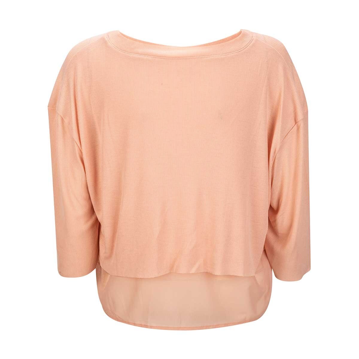 Playera Crop Acanalada For Intelligent Trainers - Dama