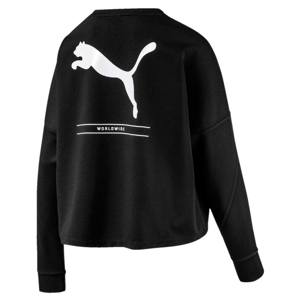 Sudadera Negra Casual Nu - Tility Croppe Puma - Dama