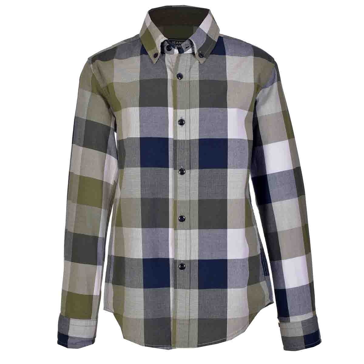 Camisa Manga Larga a Cuadros Jeanious