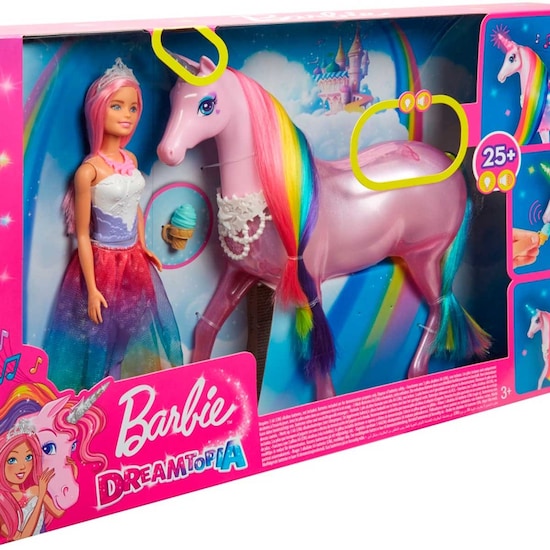 Barbie Unicornio Cuerno Rosa