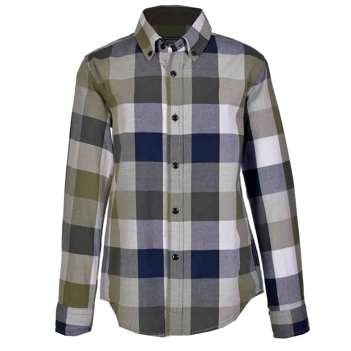 Camisa Manga Larga a Cuadros Jeanious
