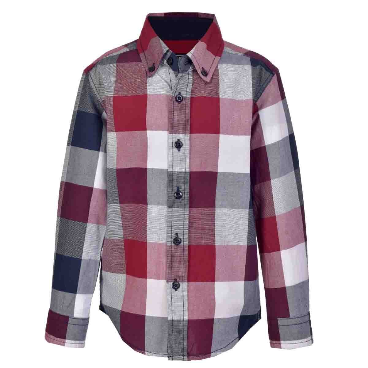 Camisa Manga Larga a Cuadros Jeanious para Niño