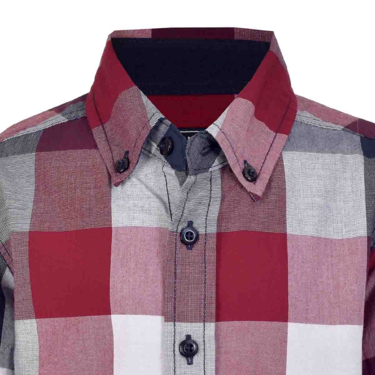 Camisa Manga Larga a Cuadros Jeanious para Niño