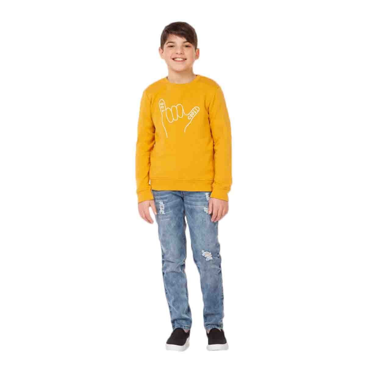 Sudadera French Terry Café Dex para Niño