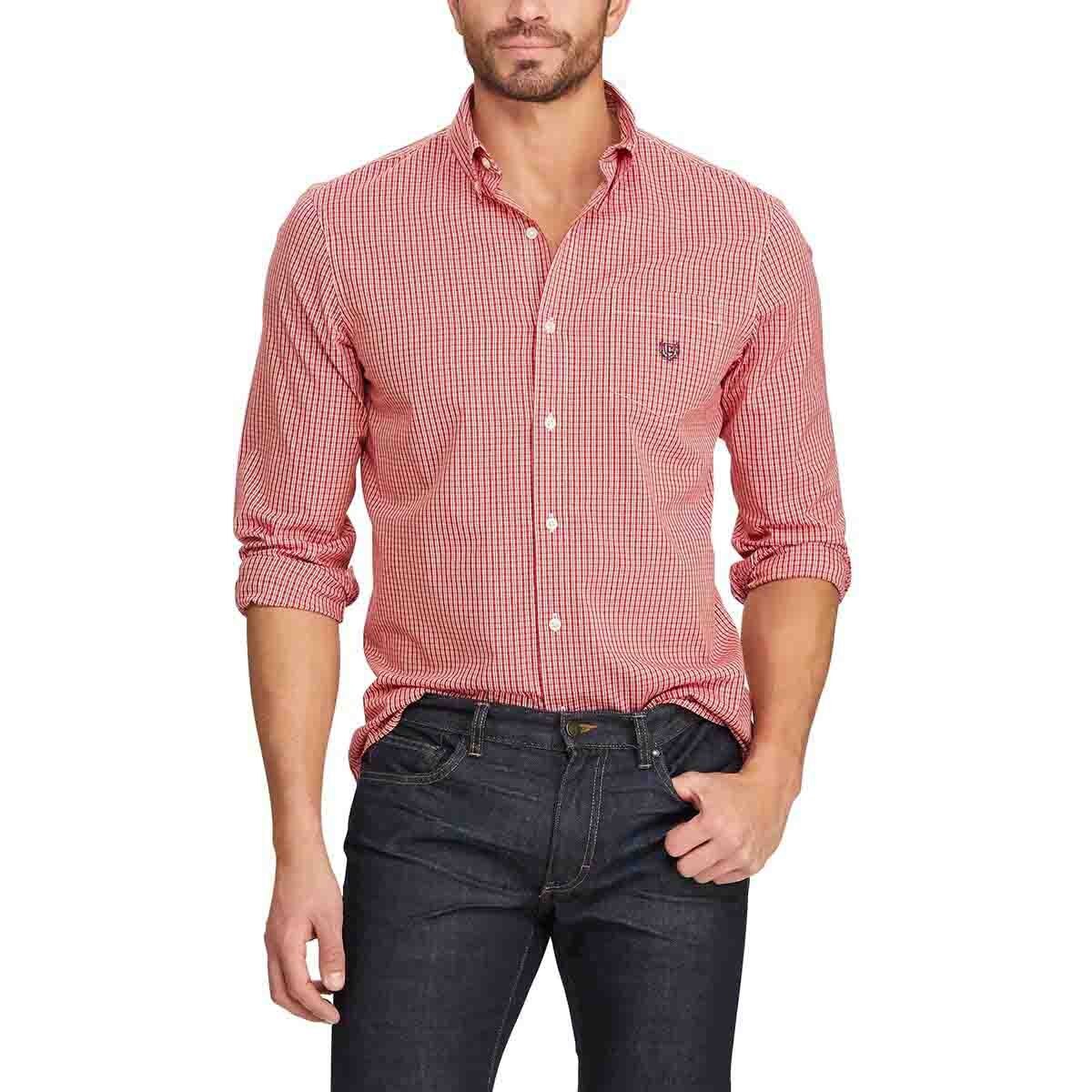 Camisa Manga Larga Cuadros Chaps para Caballero