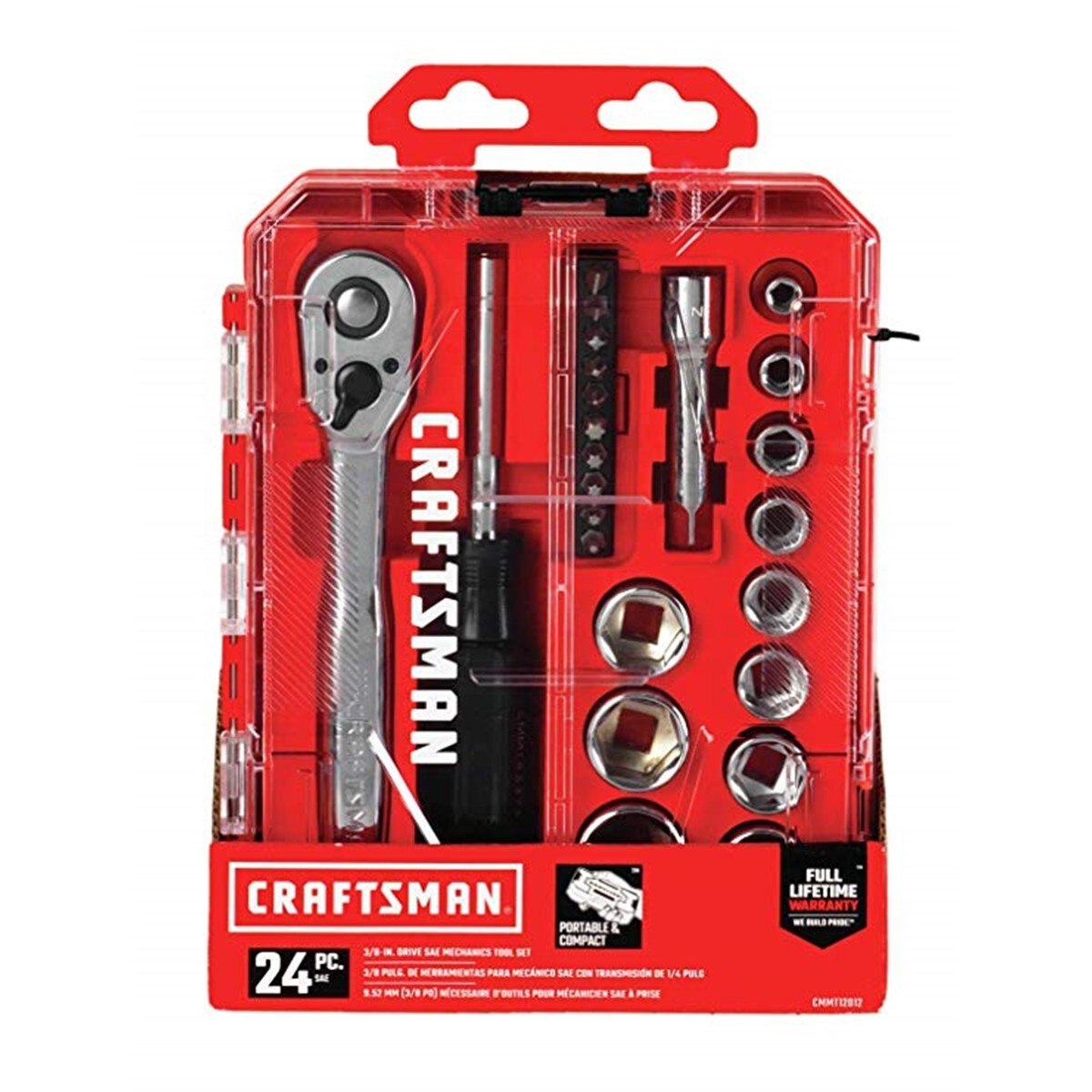 Juego de Herramientas Mecánicas Sae Mando 3/8 (24 Pzs) Craftsman