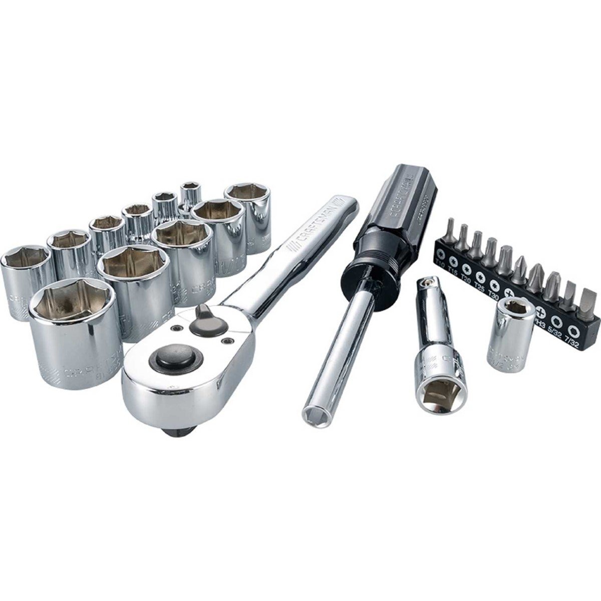 Juego de Herramientas Mecánicas Sae Mando 3/8 (24 Pzs) Craftsman