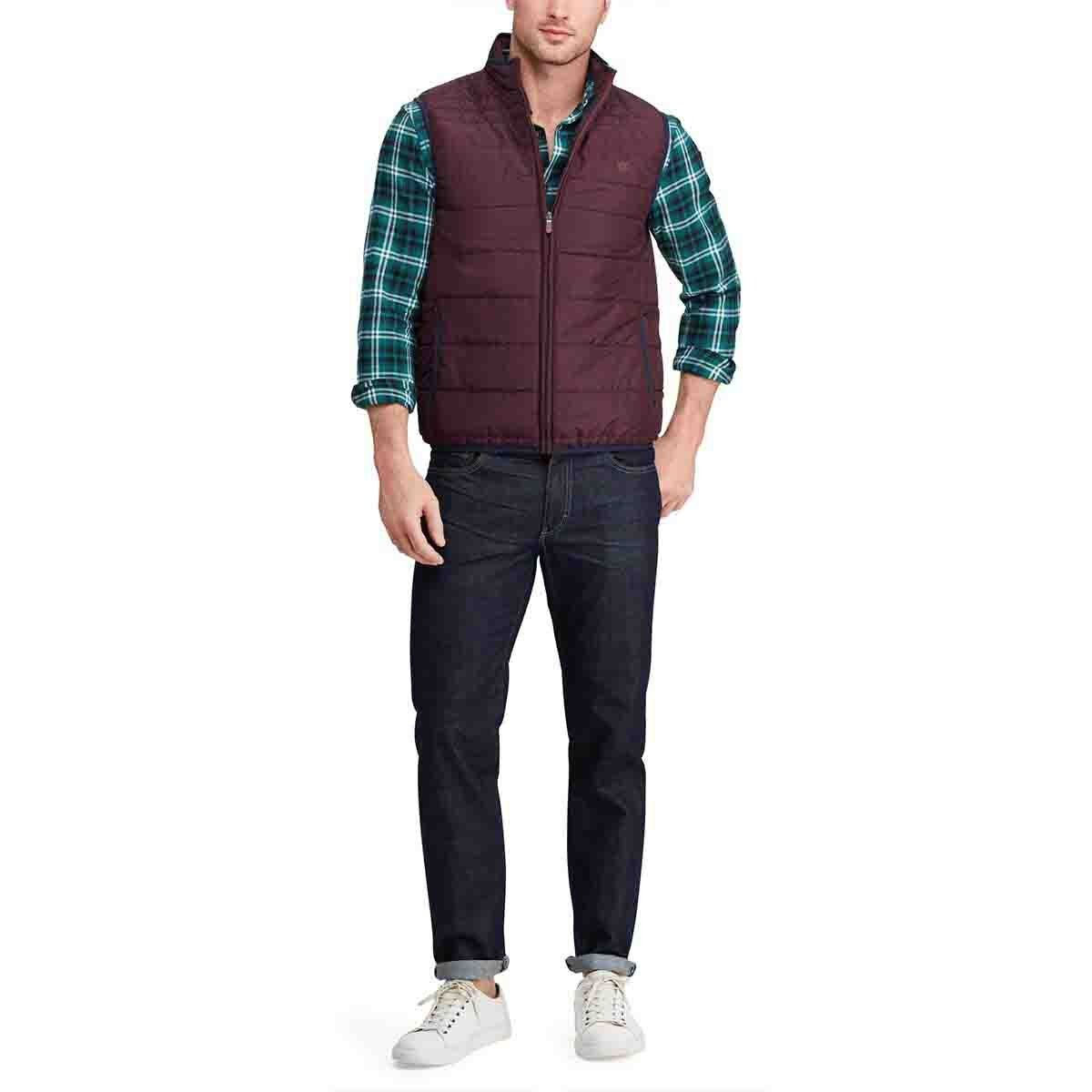 Chaleco Cuello Alto Dark Red Chaps