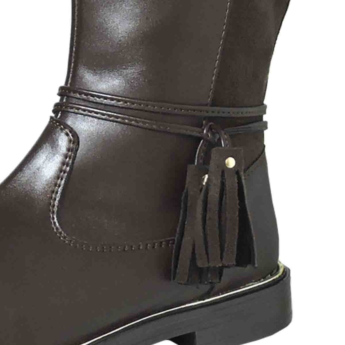 Bota Campera Alta con Barbas Chocolate Blasito