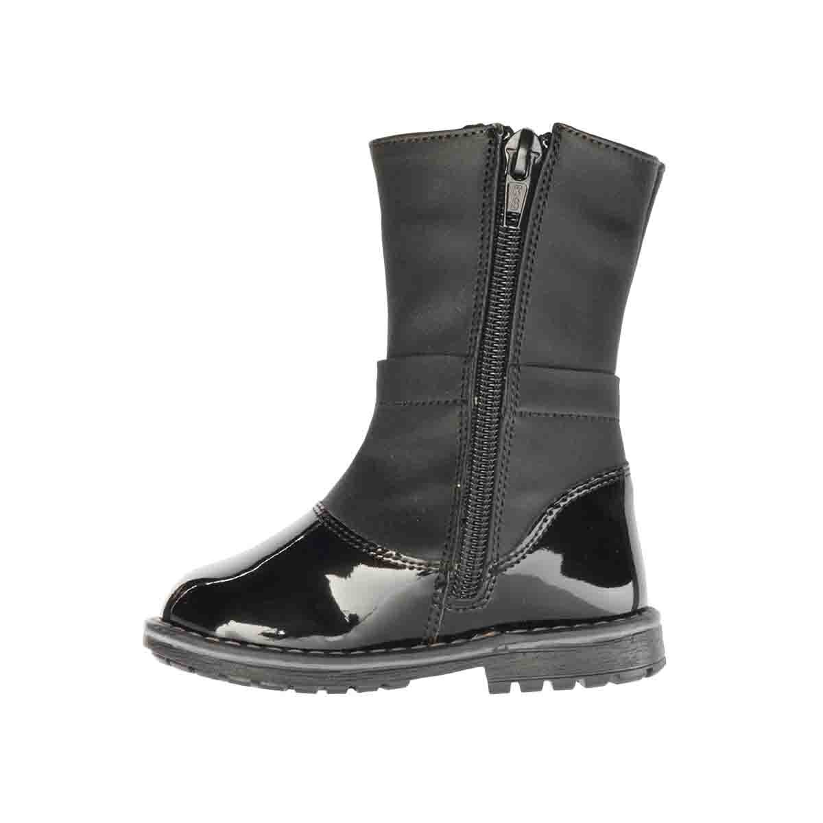 Bota Charol con Moño en Tubo Negro Andanenes