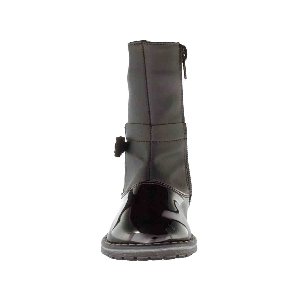 Bota Charol con Moño en Tubo Negro Andanenes