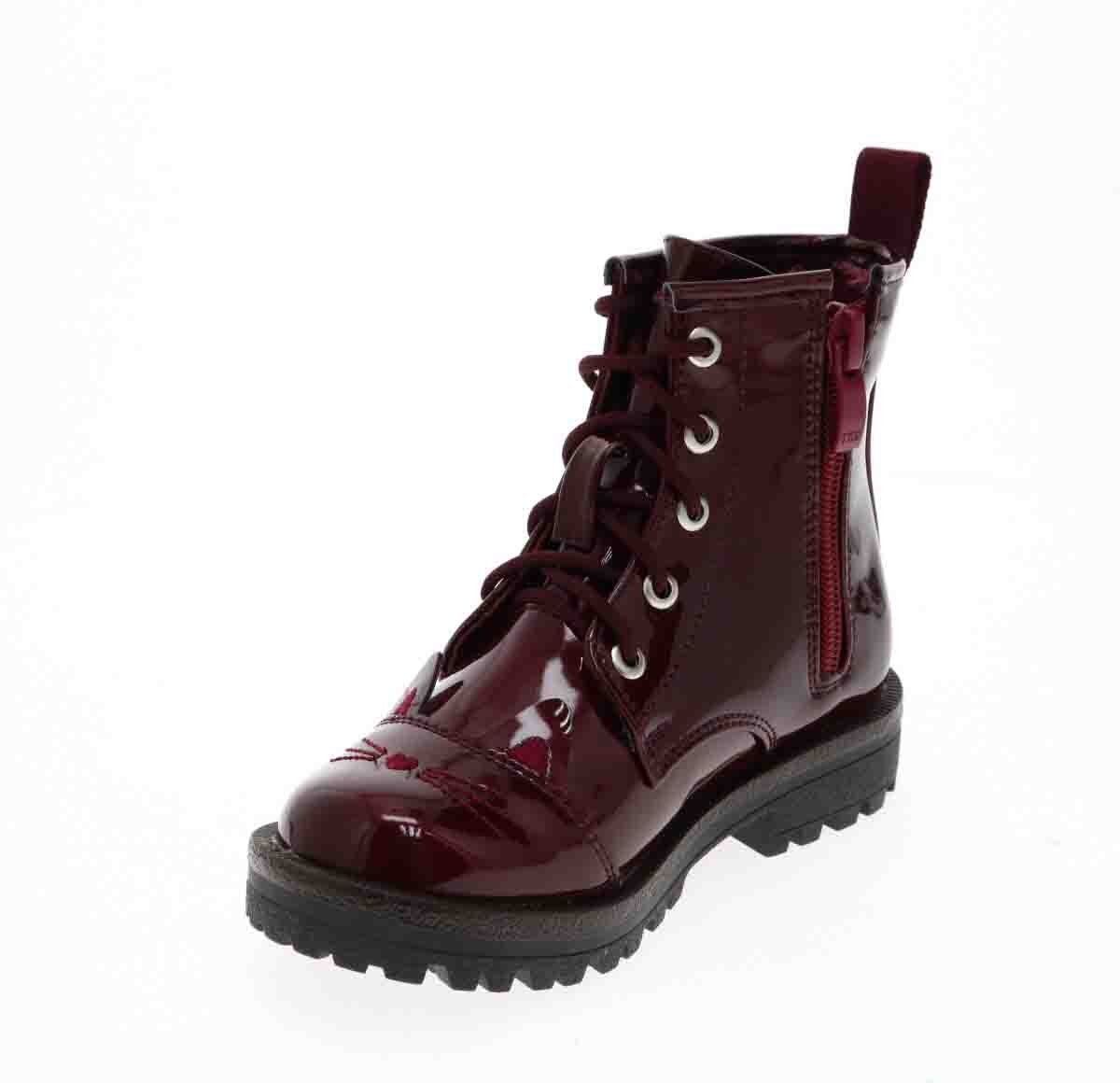 Botin Gato Charol Nebraska Rojo Tropicana