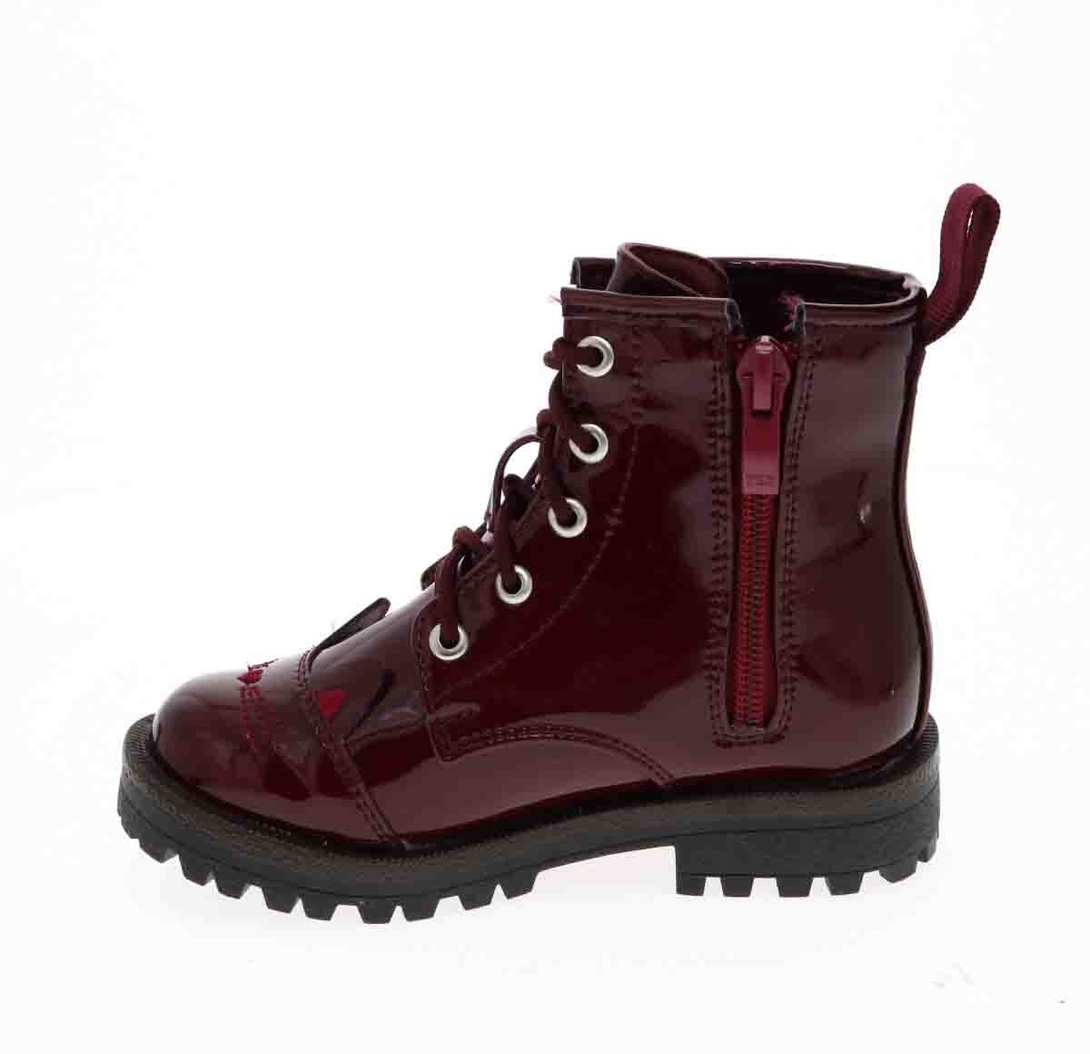 Botin Gato Charol Nebraska Rojo Tropicana