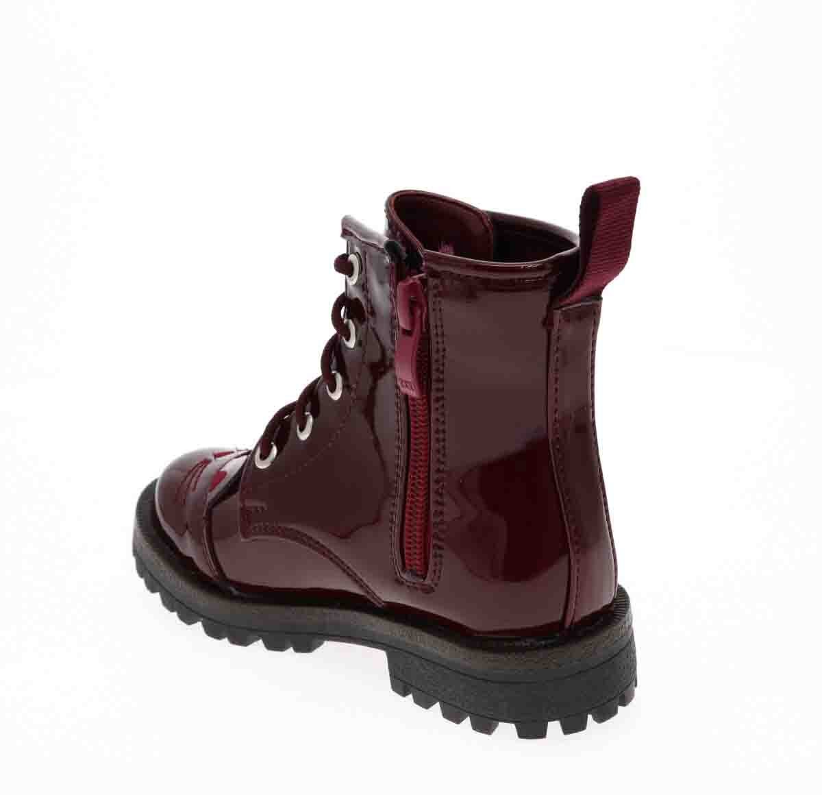 Botin Gato Charol Nebraska Rojo Tropicana