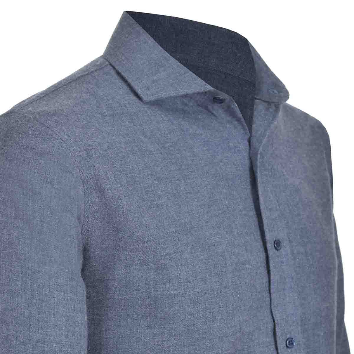 Camisa de Vestir Azul Regular Carlo Corinto