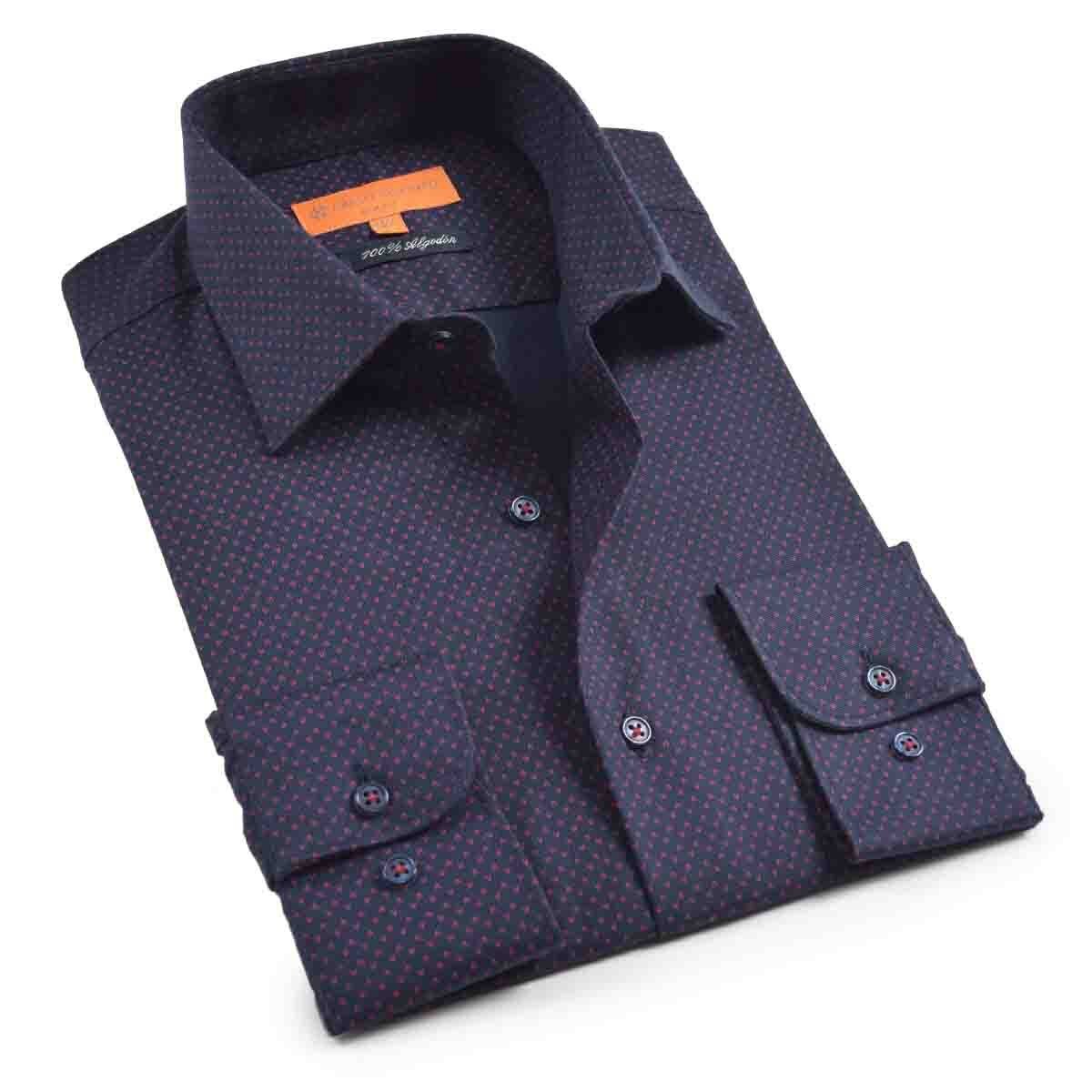 Camisa de Vestir Azul Slim Fit Carlo Corinto