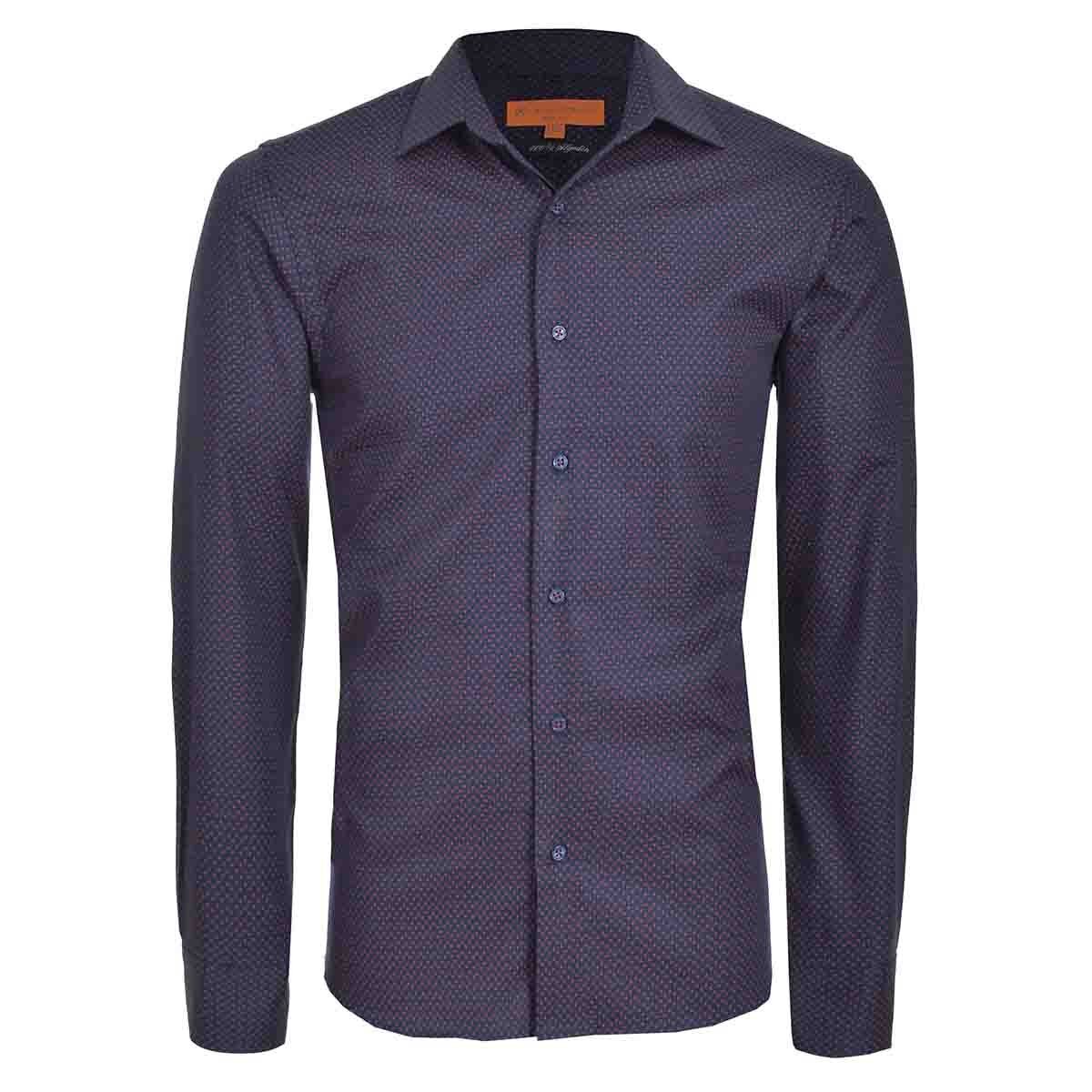 Camisa de Vestir Azul Slim Fit Carlo Corinto