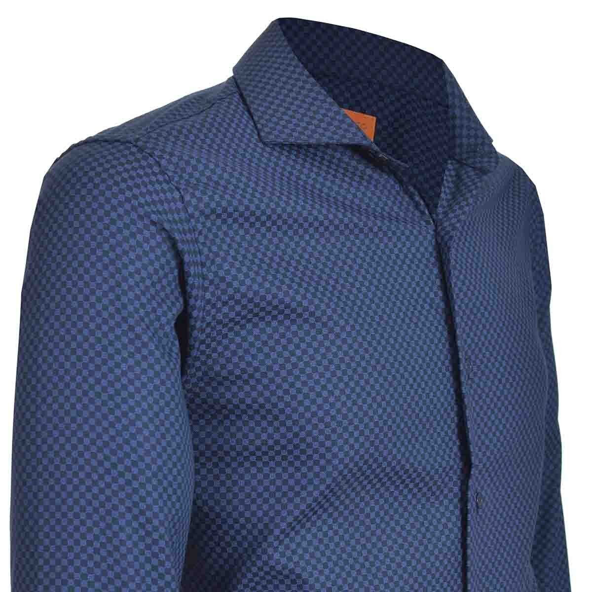 Camisa de Vestir Azul Slim Fit Carlo Corinto